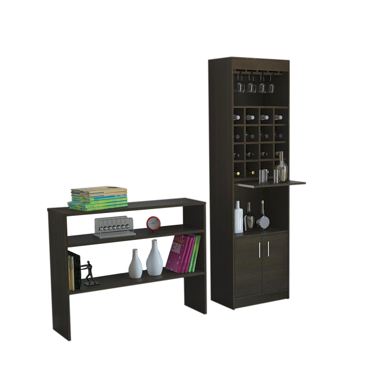 Bar Kava + Arrimo Beijing Color Wengue Para Sala De Estar